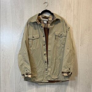 Columbia Unisex Tan Shirt Jacket, Lined- Warm & Cozy M